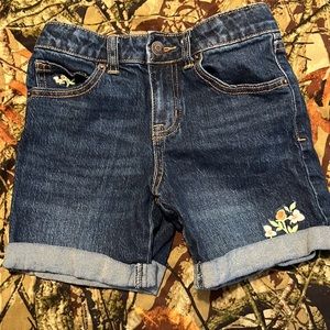 Cat & jack relaxed midi jean shorts - small 6/7